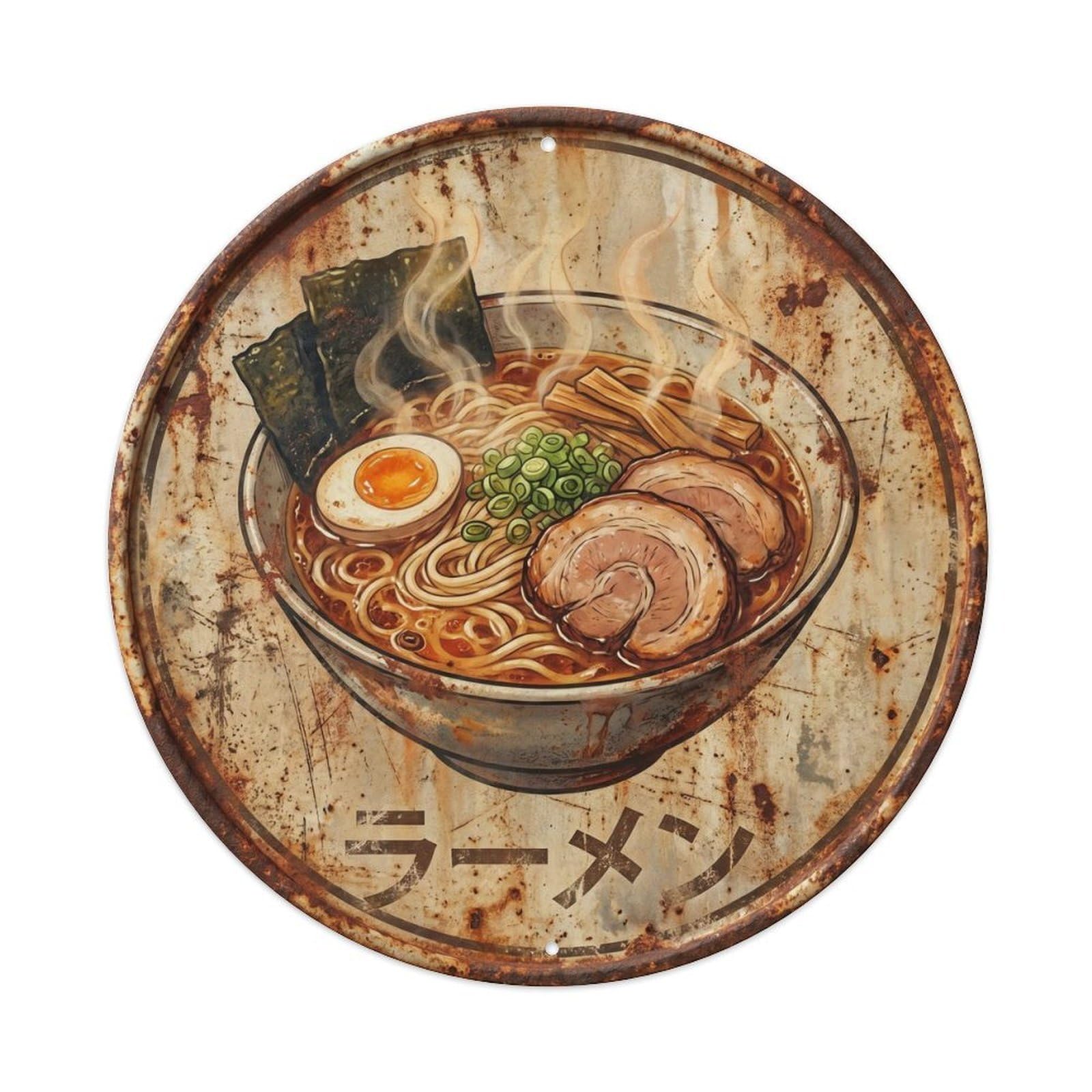 Cxhjca 8X8inch(20X20cm) Roadside Diner Japanese Ramen Restaurant Kitchen Street Metal Tin Sign