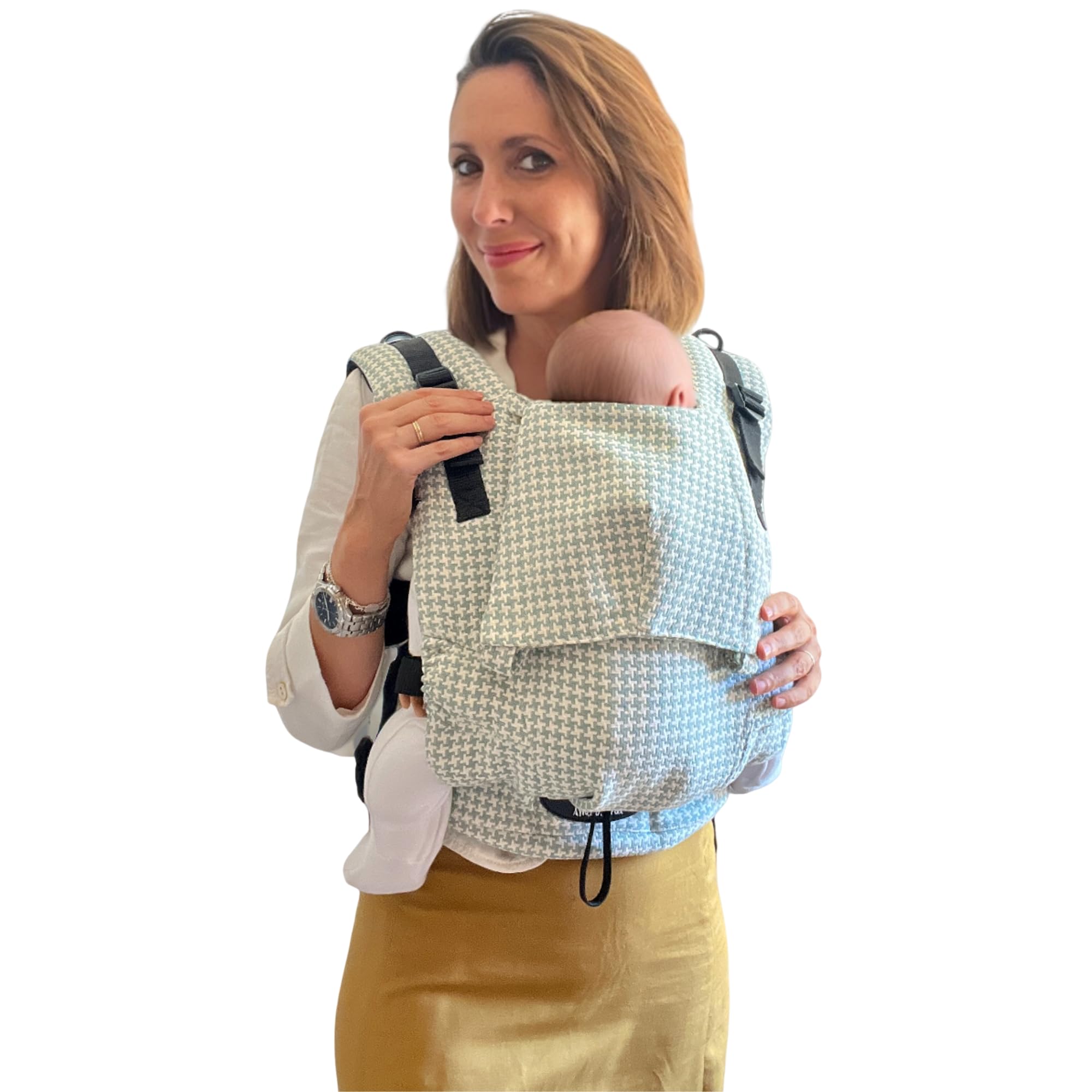 Amarsupiel - Mochila Porteo Bebe Evolutiva y Ergonomica - Cómoda y Fácil de Ajustar a la Espalda - Portabebes Recien Nacido de Algodón - Orgánico & Transpirable - Canguro para Bebe (Beige) — view 11