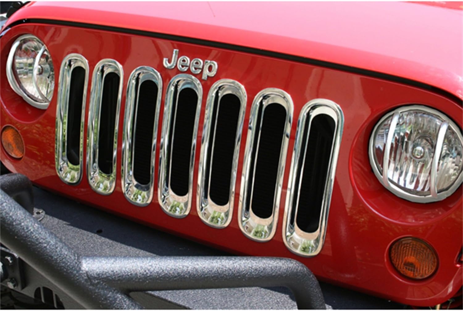 Rugged Ridge | Grille Insert Kit, Chrome | 11306.20 | Fits 2007-2018 Jeep Wrangler JK