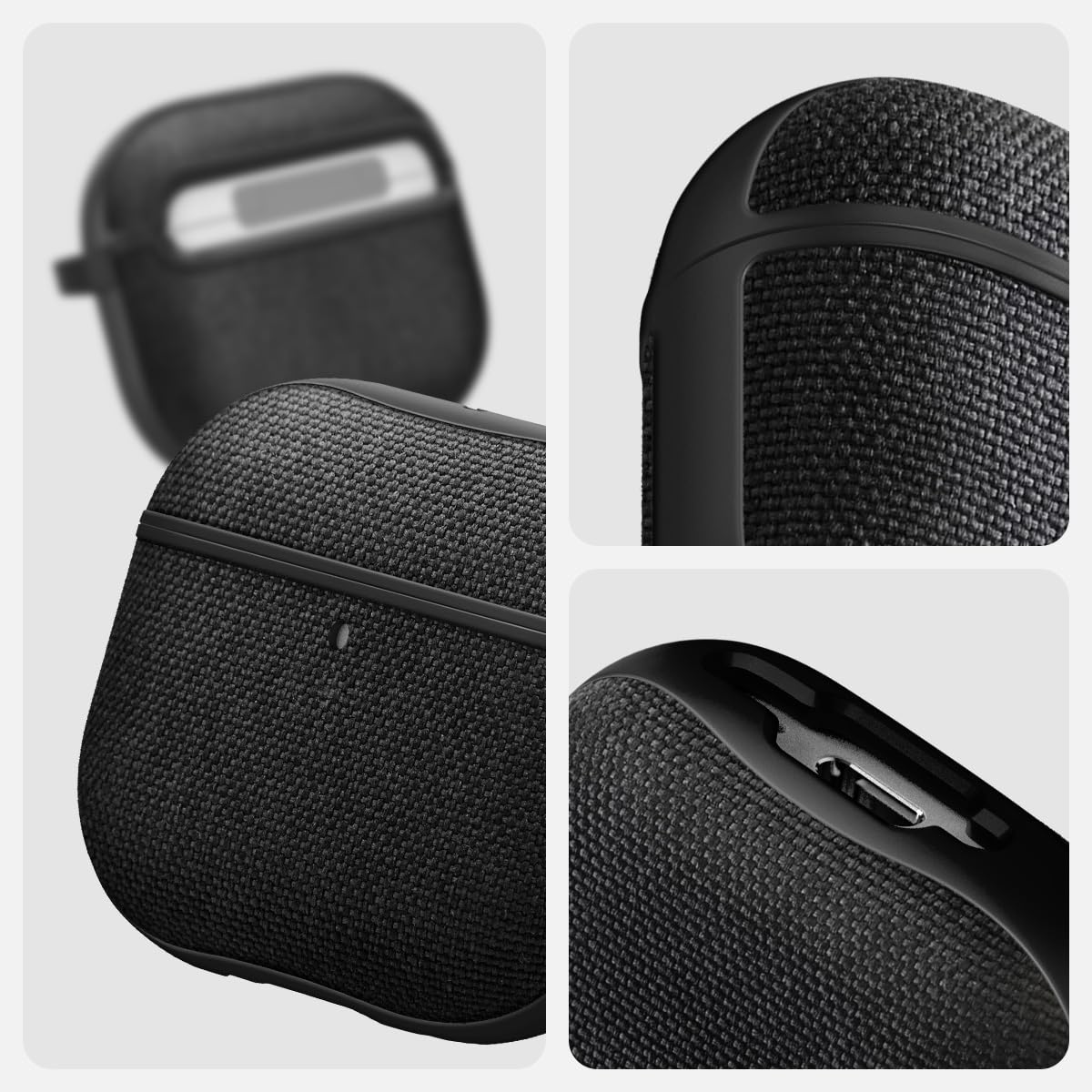 Spigen Cover Urban Fit Compatibile con AirPods 4 (2024), Custodia Airpods 4 - Nero