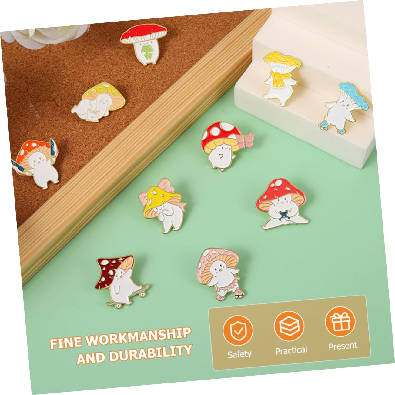 SOIMISS 40stücke Teiliges Bunte Pilz Broschen Für Damen Cartoon Pilz Anstecker Als Modisches Accessoire Für Kleidung Taschen Und Hüte Kreatives Design Mit Praktischer Befestigung Und