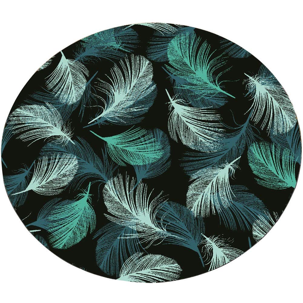 Tapis rond plante 3D résistant aux taches et lavable pour un salon impeccable