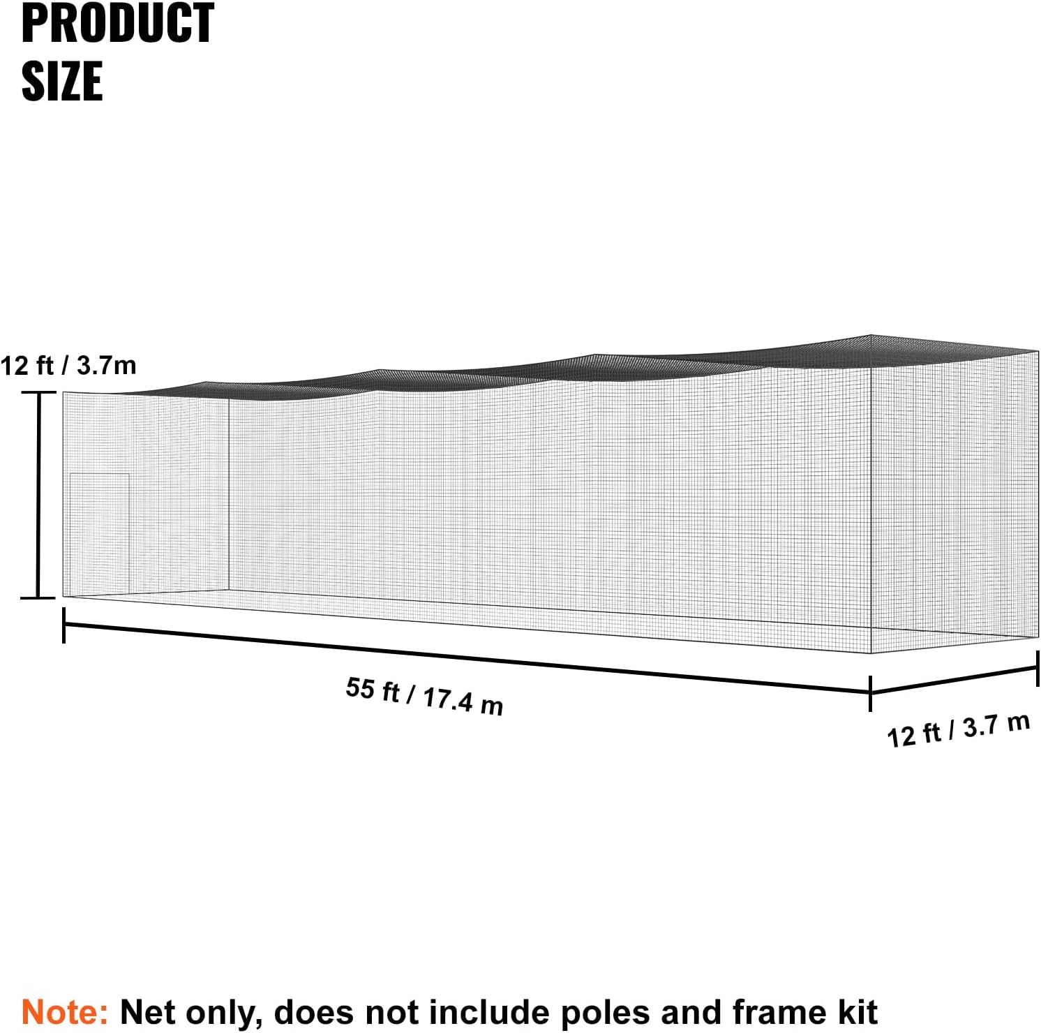 VEVOR Baseball Batting Cage,Professional Softball Baseball Batting Hitting Training Net,Heavy Duty Enclosed PE Practice Portable Pitching Cage Net with Door&Carry Bag,for Backyard,Field,Indoor&Outdoor