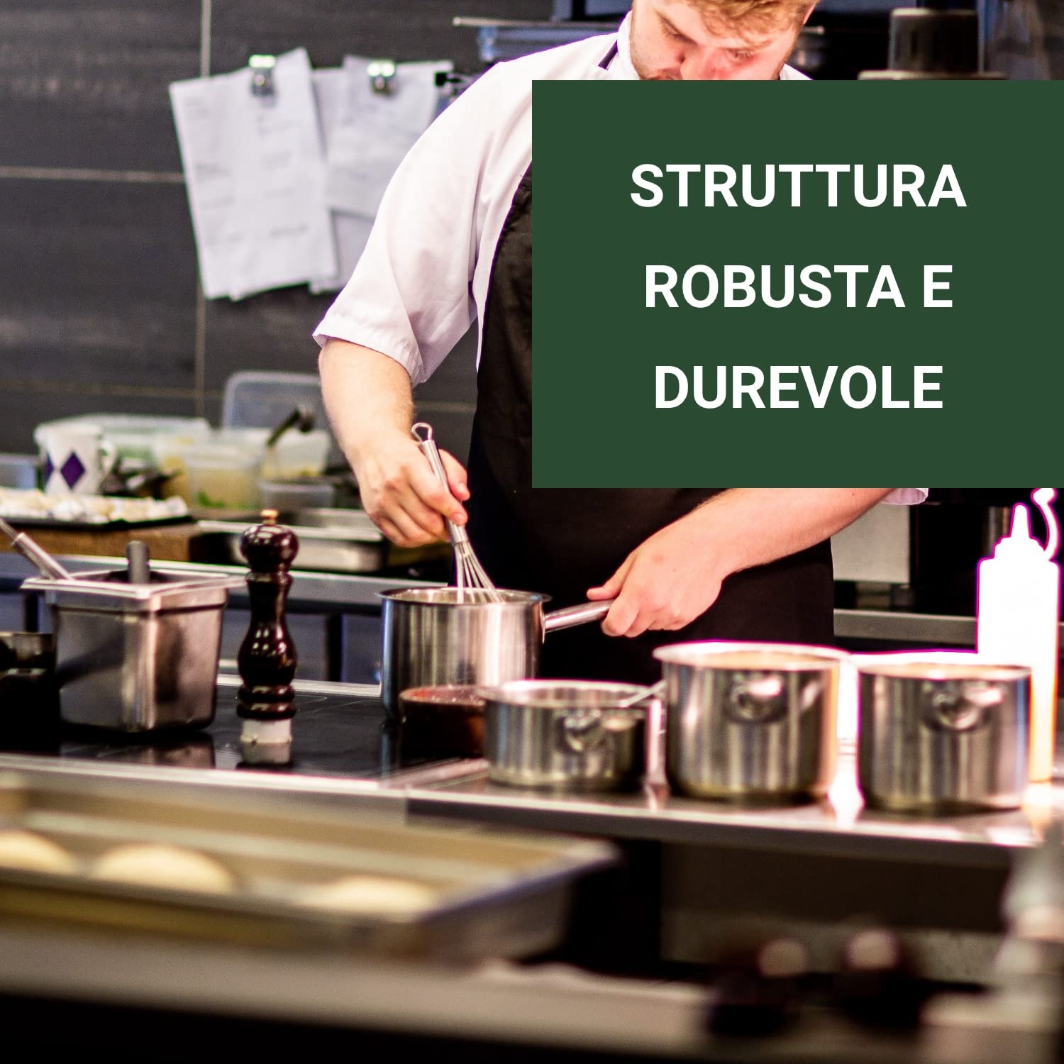 Ristoattrezzature Tavolo in Acciaio Inox Professionale 170x60x85h - Piano di Lavoro per Cucine, Ristoranti, Pizzerie