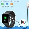 Kids Smart Watch with Puzzle Games, 1.83 Kids Watches Heart Rate, Sleep Monitor, Pedometer, Alarm Clock, Flashlight, Gift for 6-16 Year Old Boys Girls Toys