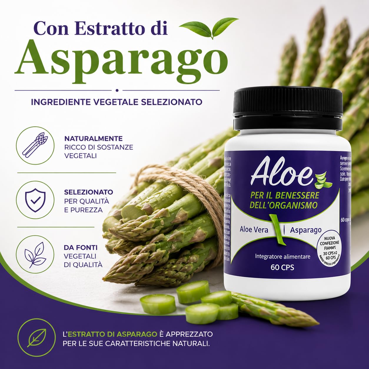 Aloe Viola Integratore Alimentare 120 Compresse | Con Aloe, Fieno Greco, Asparago