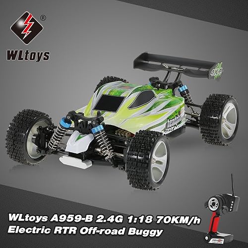 Miniatura 6 de WLtoys Goolsky A959-B 2.4G escala 1/18 4WD 43.5 mi/H, eléctrica de alta velocidad, RTR Off-Road Buggy RC automóvil (OBY0897050705015JG)
