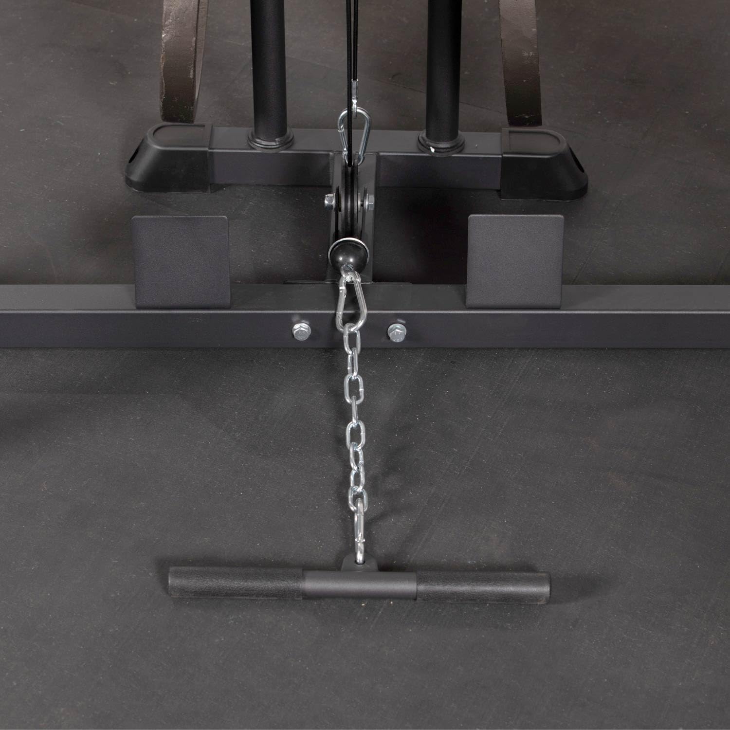 Titan Fitness T-2 Series 83" LAT Pulldown and Low Row Attachment, Plate-Loaded 300 LB Capacity, Space Saving Rack Mounted LAT Pulley Tower, Includes LAT Pulldown and Low-Row Handle