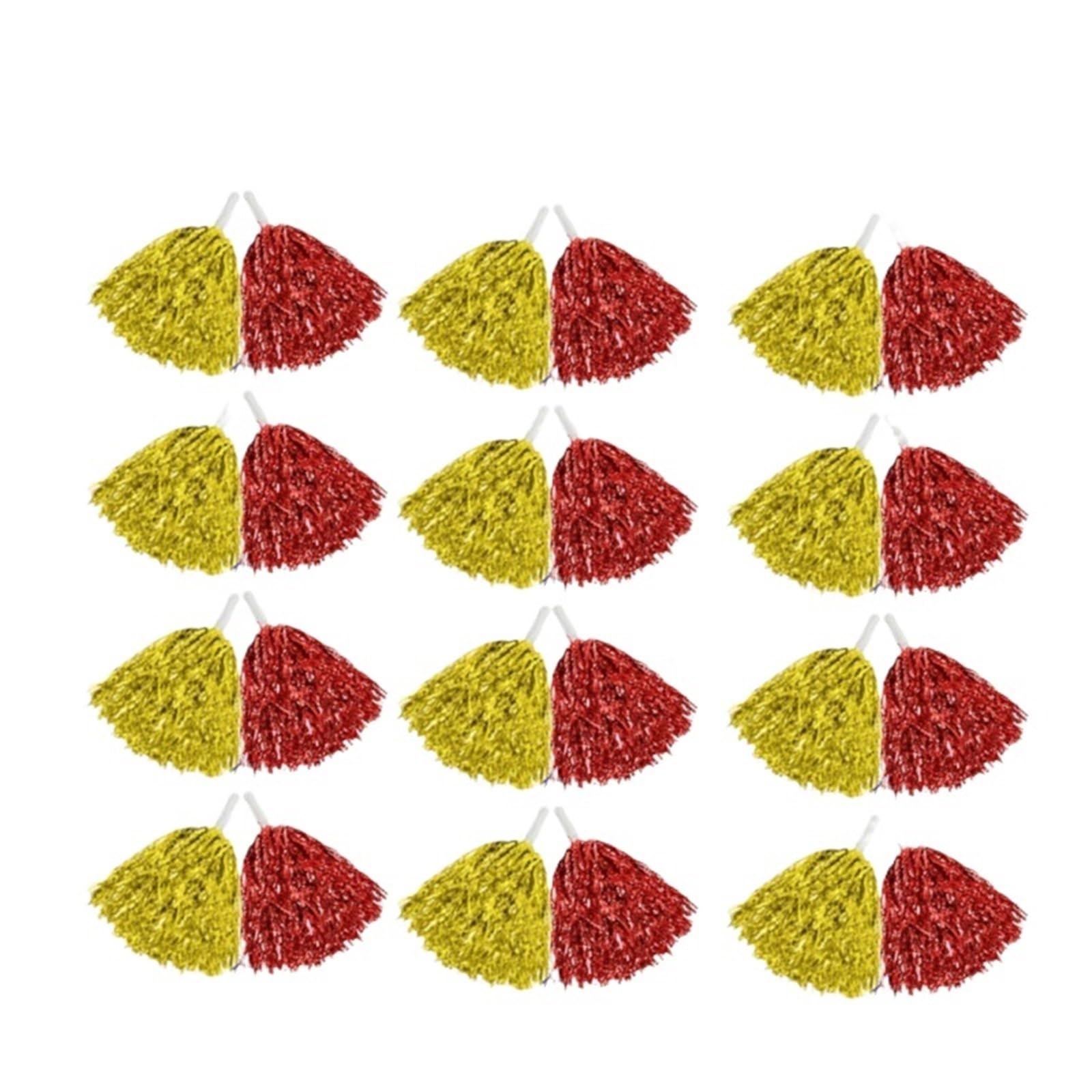 Lot de 10 à 300 pompons de pom-pom girl en feuille métallique en plastique pour jeu d'équipe de sport et de danse (multicolore, 100 pièces)