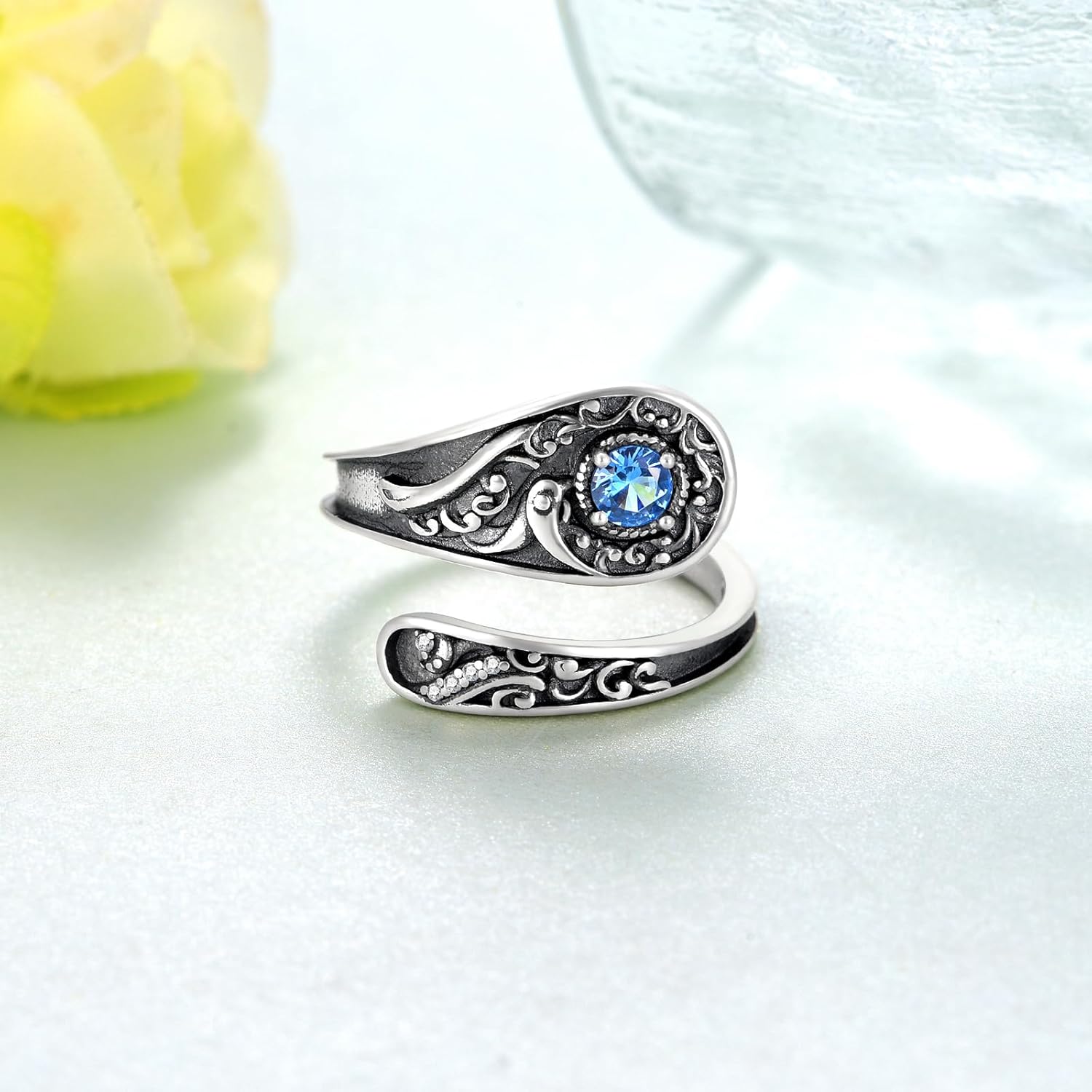 Phoenix Spoon Ring 925 Sterling Sliver Phoenix Ring Adjustable Open Ring Vintage Thumb Rings Jewelry Gifts for Women - Image 3