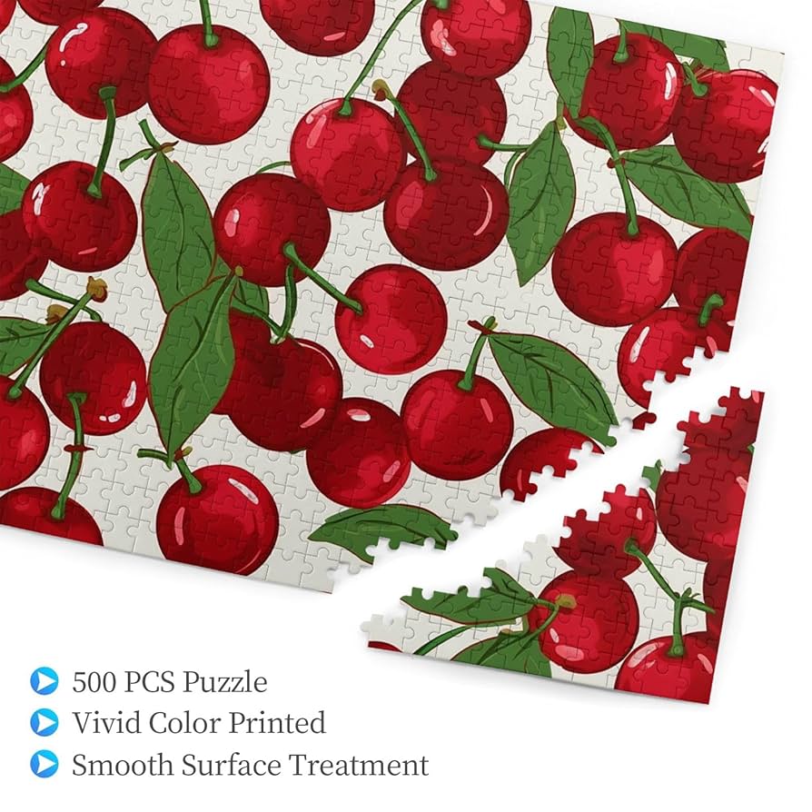 cherryページ Amazon.com: Fhpce Red Cherries Puzzles 500 Pieces with
