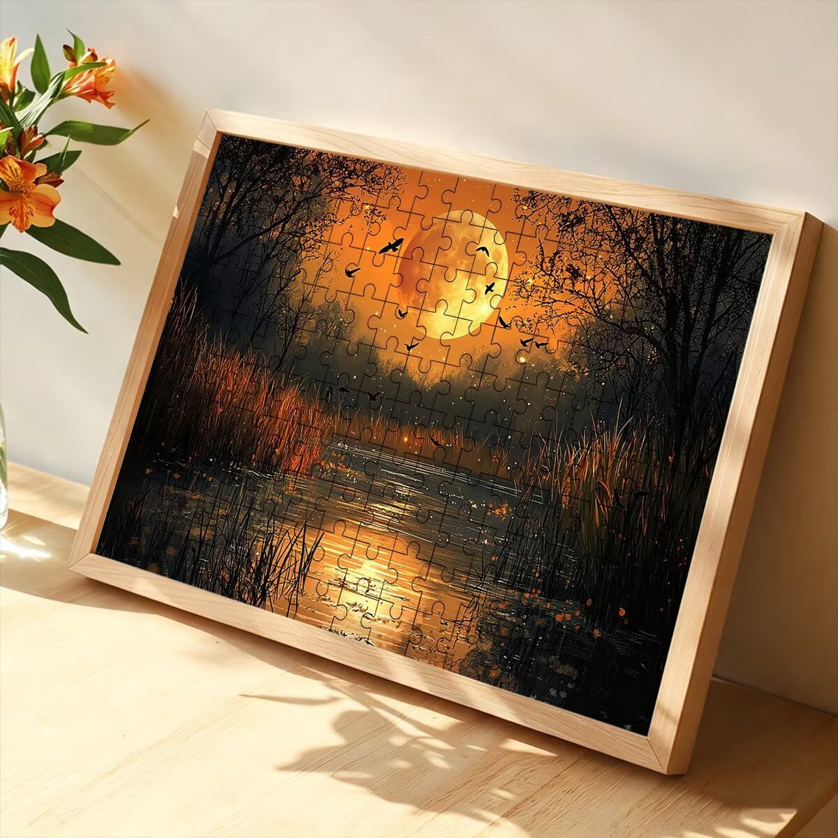 Puzzle 4000 Pezzi Paesaggi, Puzzle Adulti Luna in Legno, 141x87cm -1459