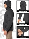 33,000ft Veste à capuche pour homme Softshell imperméable à l'eau Léger Isolé brise-vent Fleece Lind Rain Shell Jacket