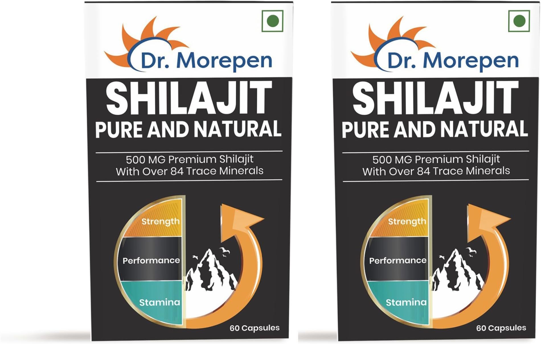- DR. MOREPEN Shilajit Capsules | Pure Himalayan Shilajit Extract Vegan, Pure & Natural Shilajit Consist of More Than 84 Minerals 60 Capsule Pack of 2