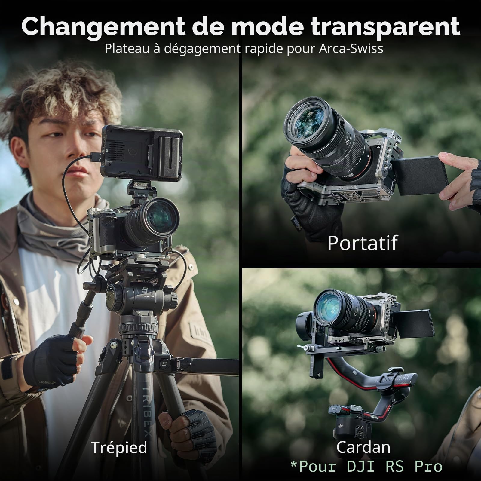 SMALLRIG HawkLock Kit Cage à dégagement Rapide avec poignée en Silicone pou | Provenance France. Emballage securisé. Livré avec Facture dont TVA.