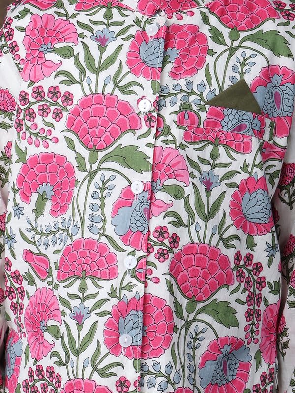 Image of superminis Boys Cotton Printed Full Sleeves Kurta With Ajrakh Printed Jacket and Pyjama Set