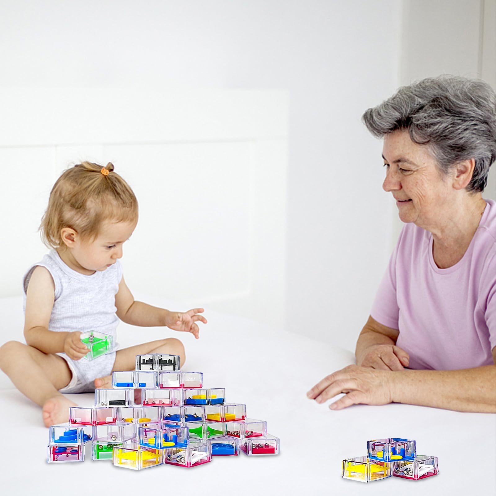 Set De 24 Laberintos 3D De Bolas – Juego De Habilidad Y Paciencia Para Niños Y Adultos, 24 Niveles De Dificultad