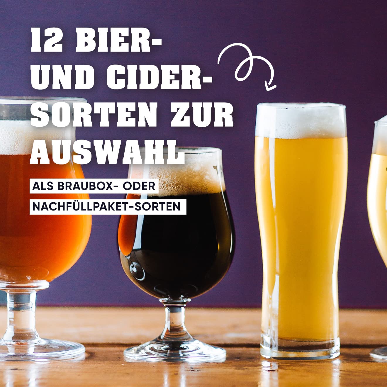 Sorte Helles | Bierbrauset für die Küche | mit 5-Liter-Gärflasche | wiederverwendbar | Erfolgsgarantie von Besserbrauer