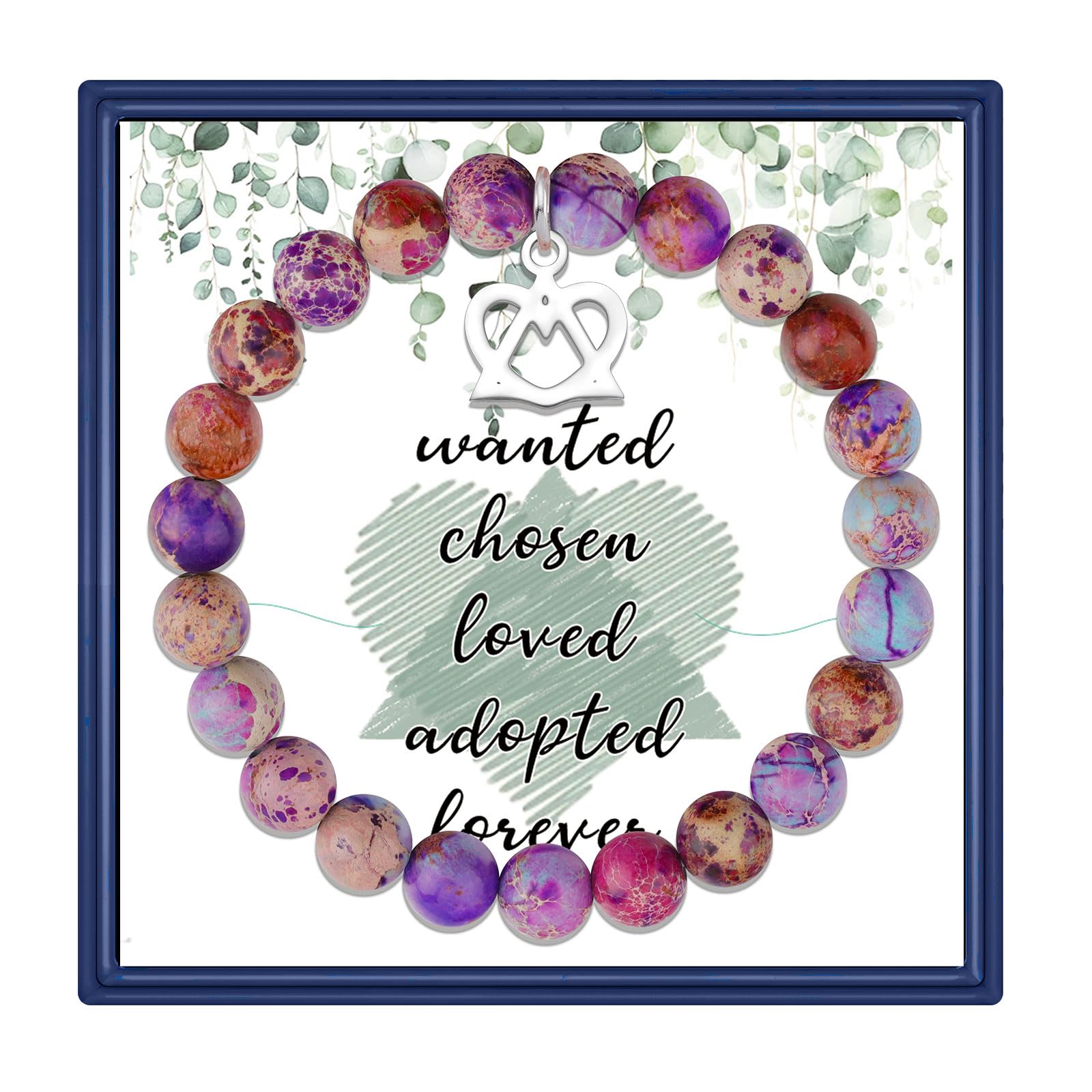 Fullrainbow Adoption Symbol Charm Bracelet - Adoption Day Gifts, Party Decorations, Thank You Gift