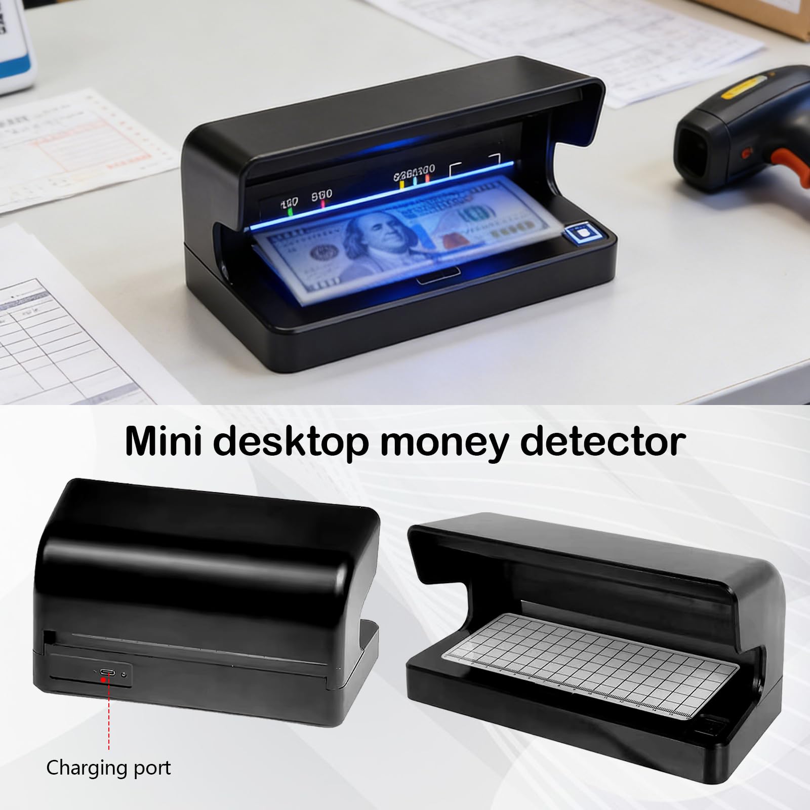 Detector de Billetes Falsos Luz UV 6W Portátil para Todo Tipo de Divisas