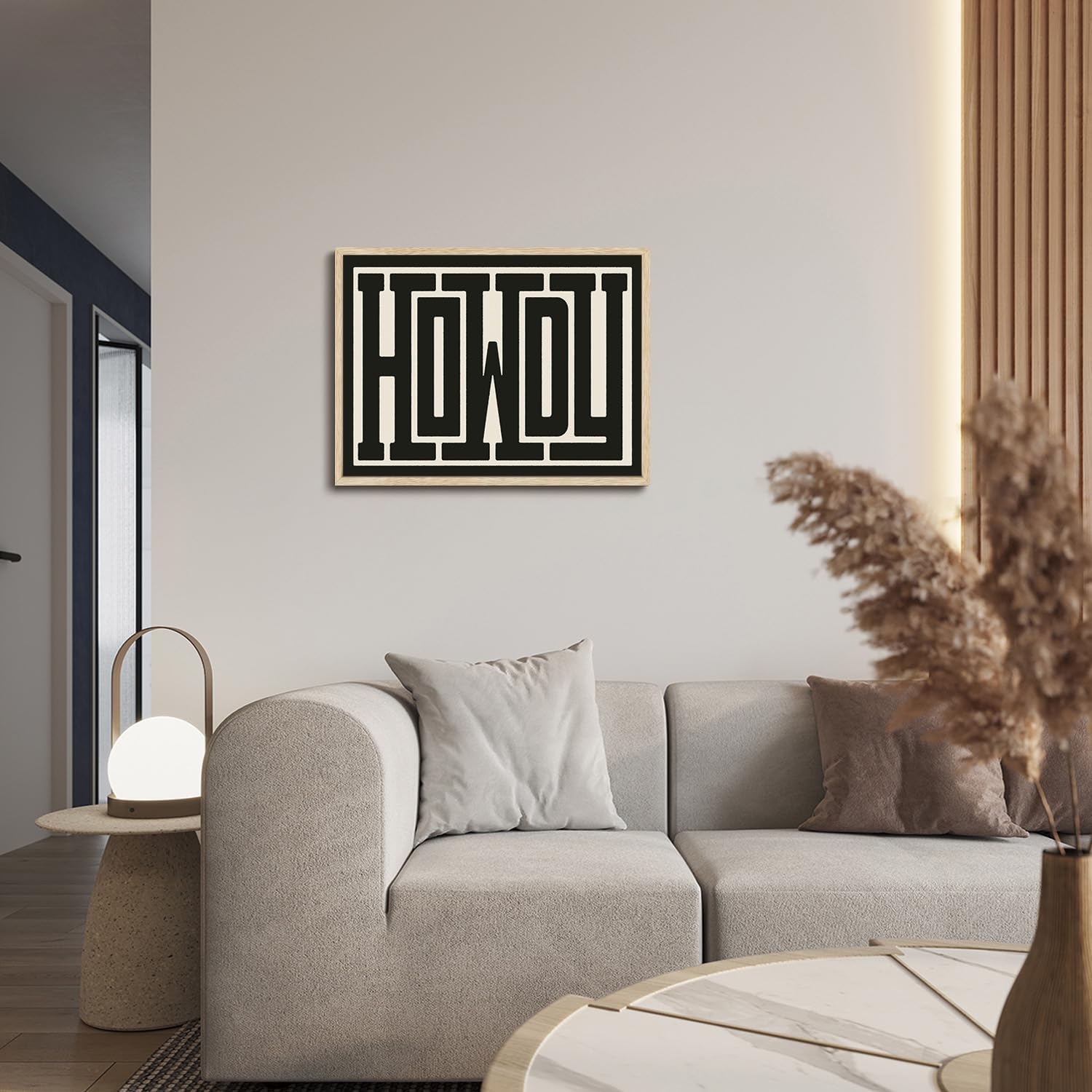 KISSFOX Framed Wall Art Western Wall Decor Howdy Pictures Inspirational Typography Canvas Art Farmhouse Southwestern Paintings Artwork For Bedroom Bathroom Living Room
