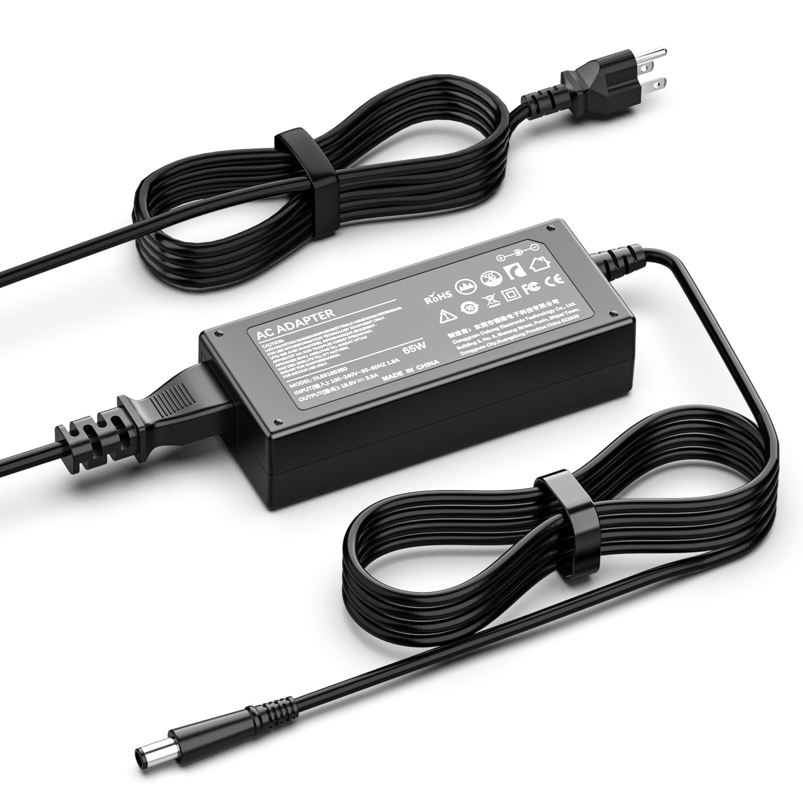 65W Laptop Charger Compatible with HP 2000 2000-2B19WM, 2000-2D19WM, 2000-2C29WM, 2000-2D49WM; Power Adapter Compatible with Pavilion DV7 DV6 G6 G7 DV5 DV4 DM4 G62 G72 Power Supply Cord