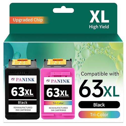 Remanufactured Ink Cartridges for HP 63 XL Combo Pack