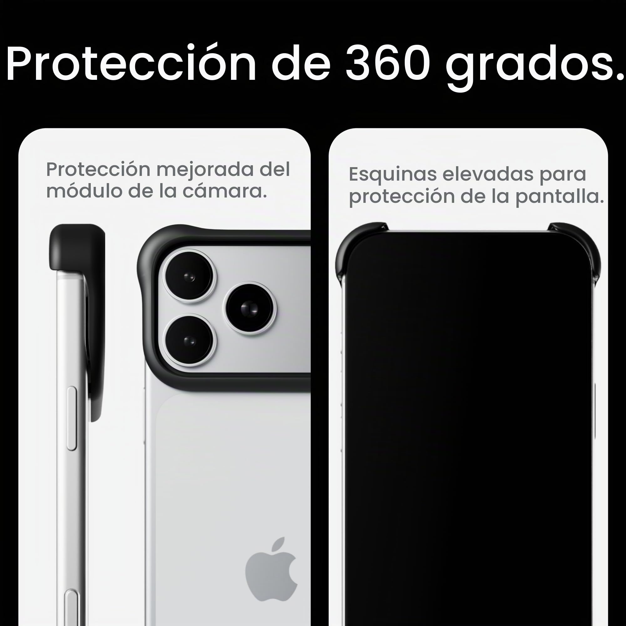 Arc Pulse Funda para iPhone 17 Pro (2025), diseño Minimalista, Aluminio aeroespacial y elastómero, protección y absorción de Impactos, Ajuste fácil 6.3”