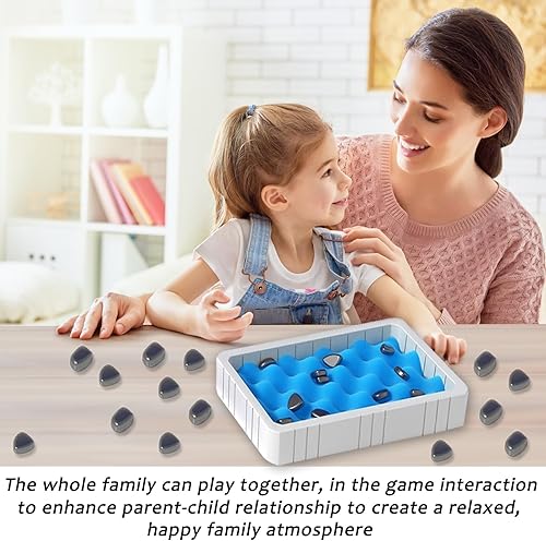 Miniatura 6 de Juego de ajedrez magnético, juego de ajedrez magnético 2023 con tablero de ajedrez magnético de rocas, juguete de rompecabezas magnético familiar,