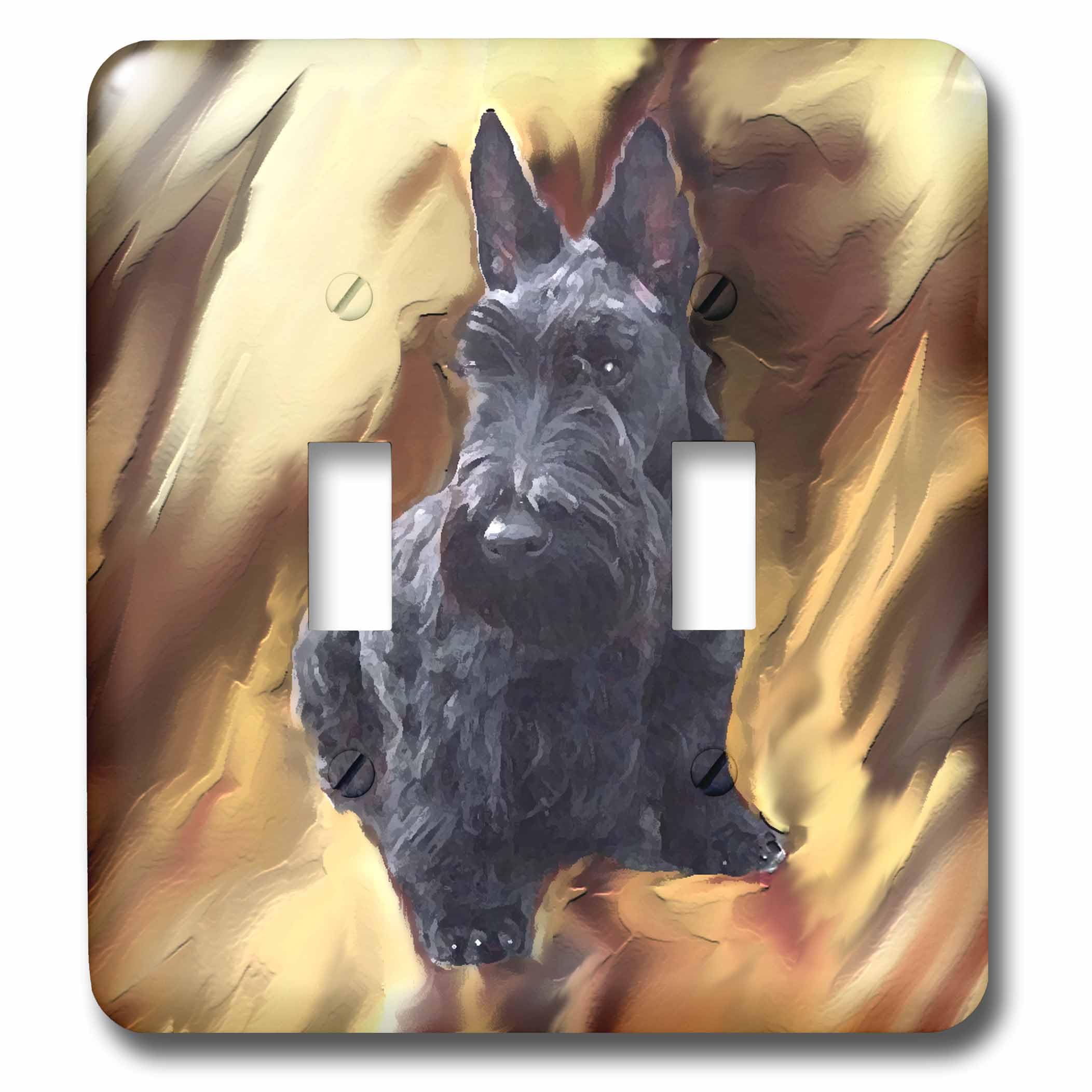 Interrupteur double Scottie Terrier plaque murale de decoration de maison