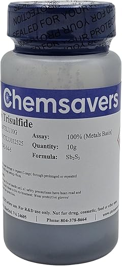 Antimony(III) Sulfide, Powder, 100% (Metals Basis), 10g
