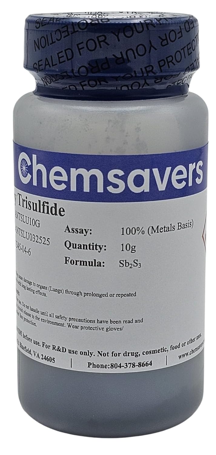 Antimony Trisulfide, 100% (Metals Basis), 10g