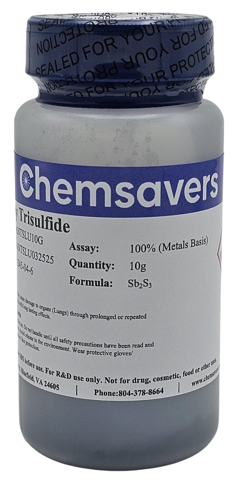 Antimony(III) Sulfide, Powder, 100% (Metals Basis), 10g