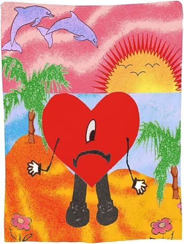 Miniatura 2 de Manta de cantante con diseño de conejito lindo y malo, manta de franela para sofá, manta de aire acondicionado, manta de regalo para fanáticos, 80 x