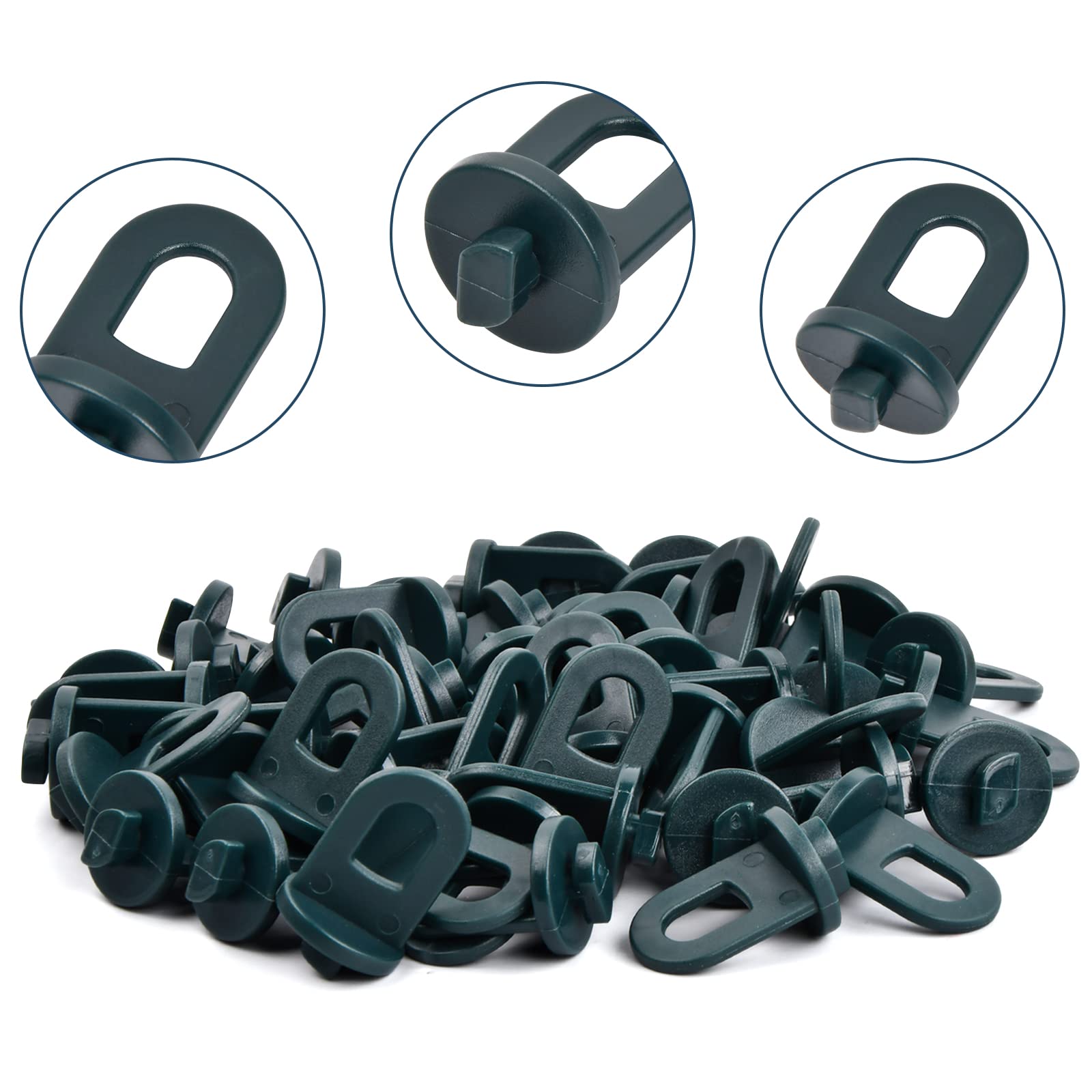 10/20 Clip Fissaggio Per Serra - Ganci Per Piante E Ortaggi - Supporti Per Vasi E Teli Ombreggianti (2x3,2 Cm)