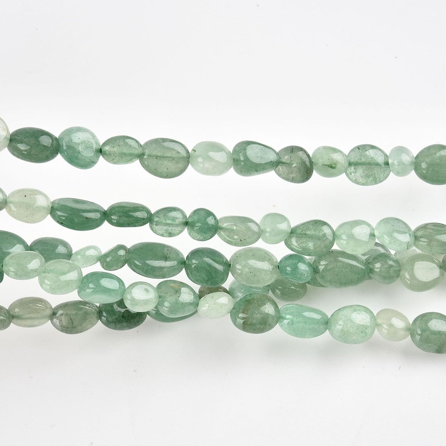 6-8mm Natural Green Aventurine Gem Stone Free Form Nuggets Tumbled Pebbles Spacer Semi Precious Irregular Beads for Jewelry Making 30 Inch(2 Strands) - Image 4