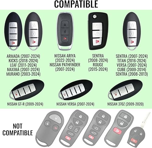 Miniatura 2 de Batería de repuesto para llavero CR2032 para Nissan Rogue Altima Sentra Versa Pathfinder Murano Maxima Kicks Titan Frontier Armada Leaf Juke Quest