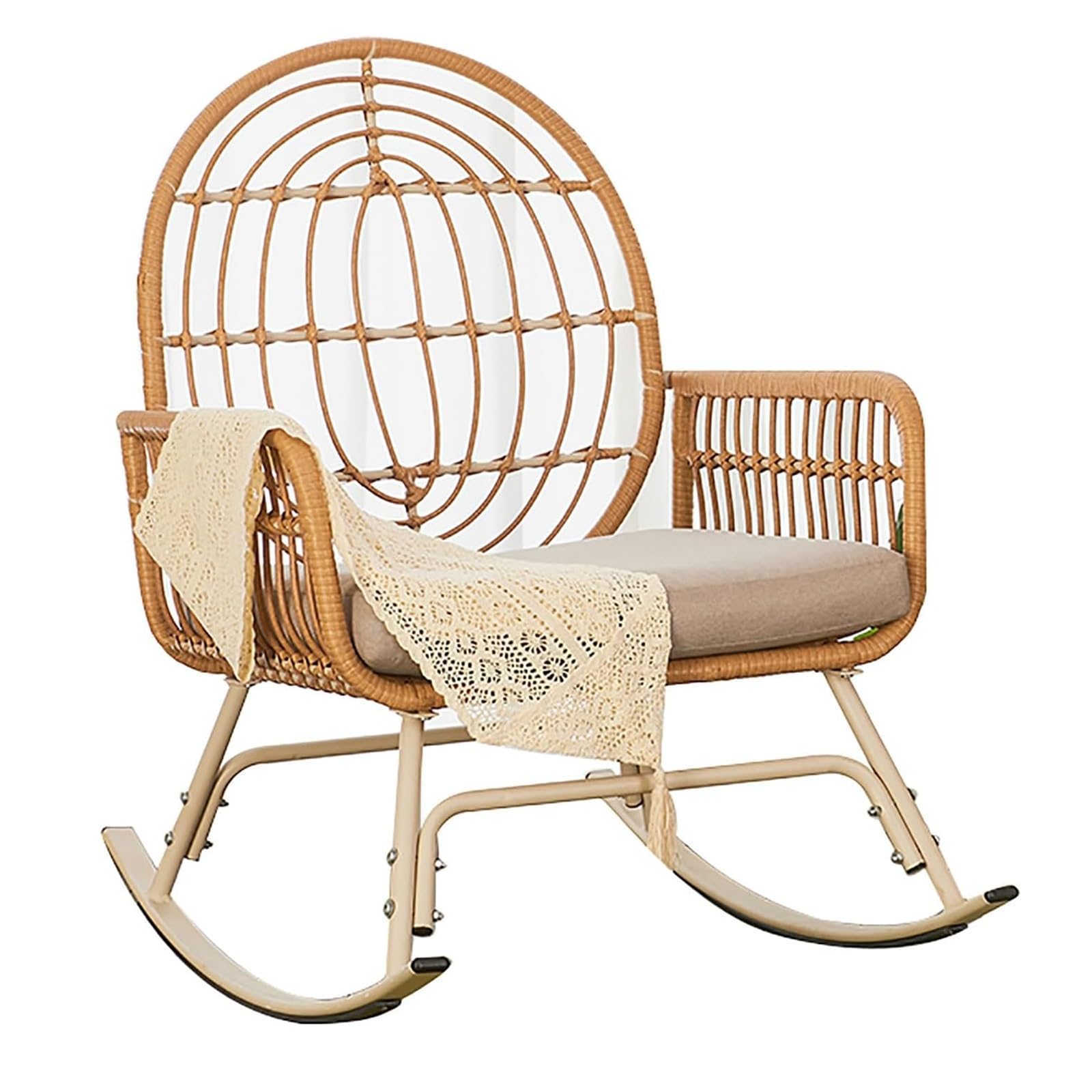 Fauteuil de jardin respirant esmen, l'esprit rocking-chair pour votre terrasse ou salon