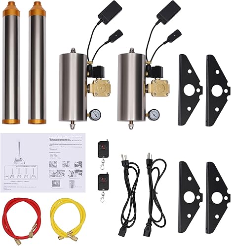 Miniatura 8 de Máquina lanzadora de confeti de 2 piezas, máquina de cañón de confeti de 110 V con control remoto, máquina de saludo de confeti para conciertos,