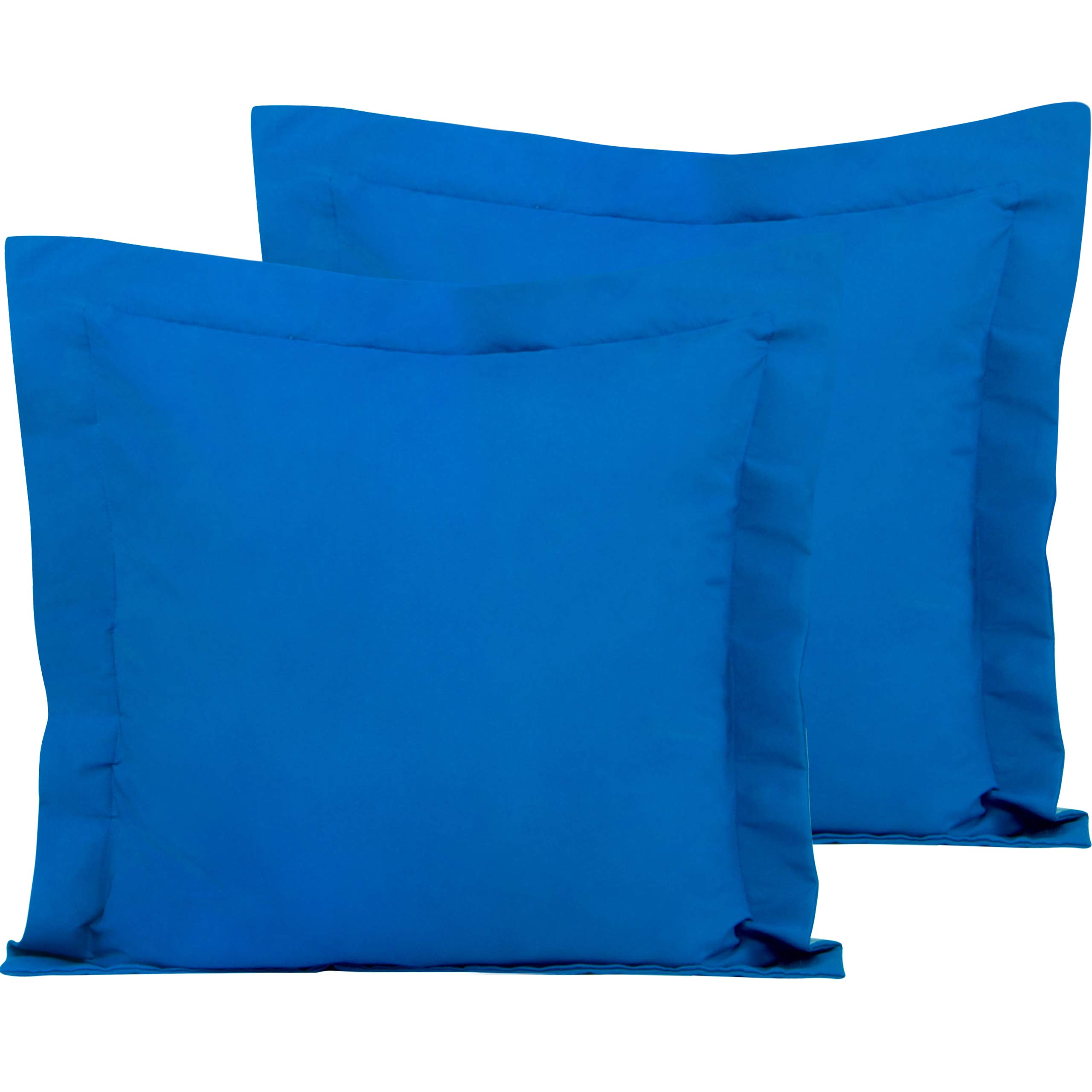 FLXXIE Microfiber European Pillow Shams Set of 2, Fade, Wrinkle and Shrinkage Resistant Soft Pillow Covers with Envelope Closure Euro Sham Covers (