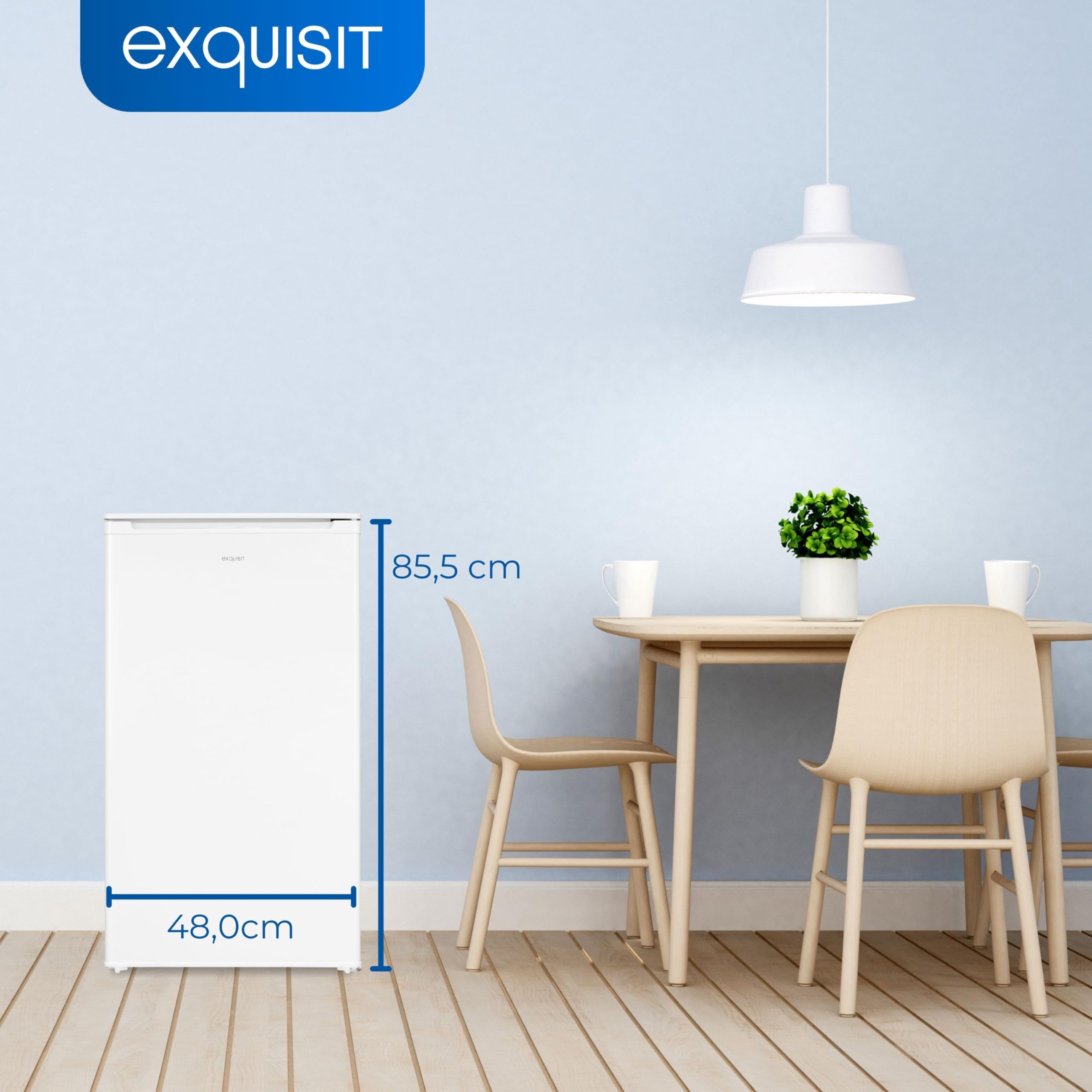 Exquisit Frigorífico completo KS116-V-041E blanco | 88 l de capacidad útil | blanco