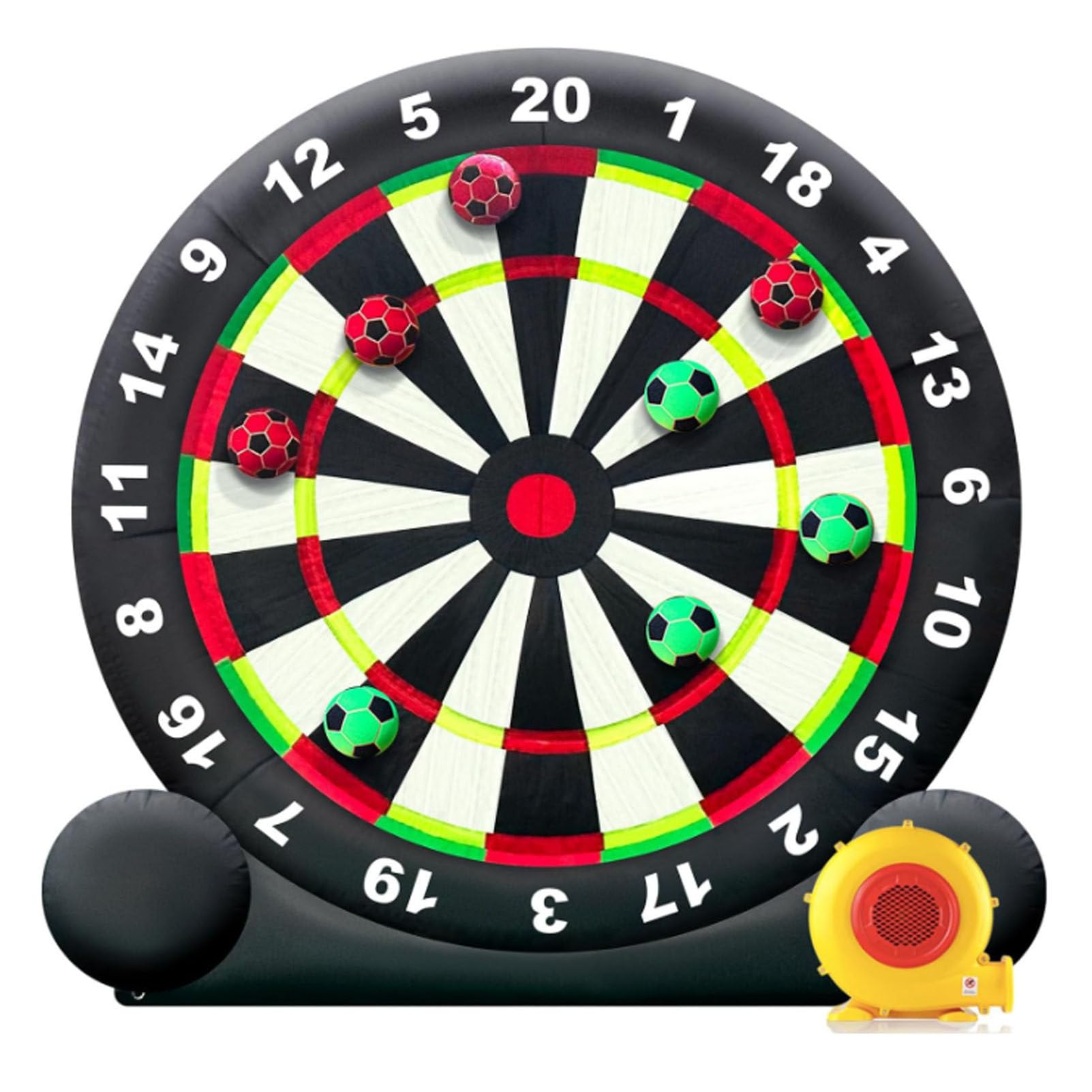 Cashwise Inflatable Outdoor Soccer Dart Board Backyard Games, Giant Portable Football Kick Dart Board with 8 Pcs Soccer Balls & Blower, for Kick Dartboard Sport Game A-3M/10FT
