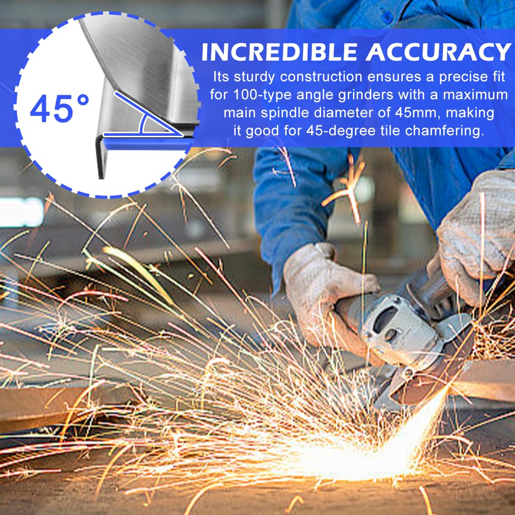 XPJBKC Support Meuleuse D’Angle 100 Mm Pour Coupe Chanfrein 45° – Accessoire Précis Et Stable Carrelage
