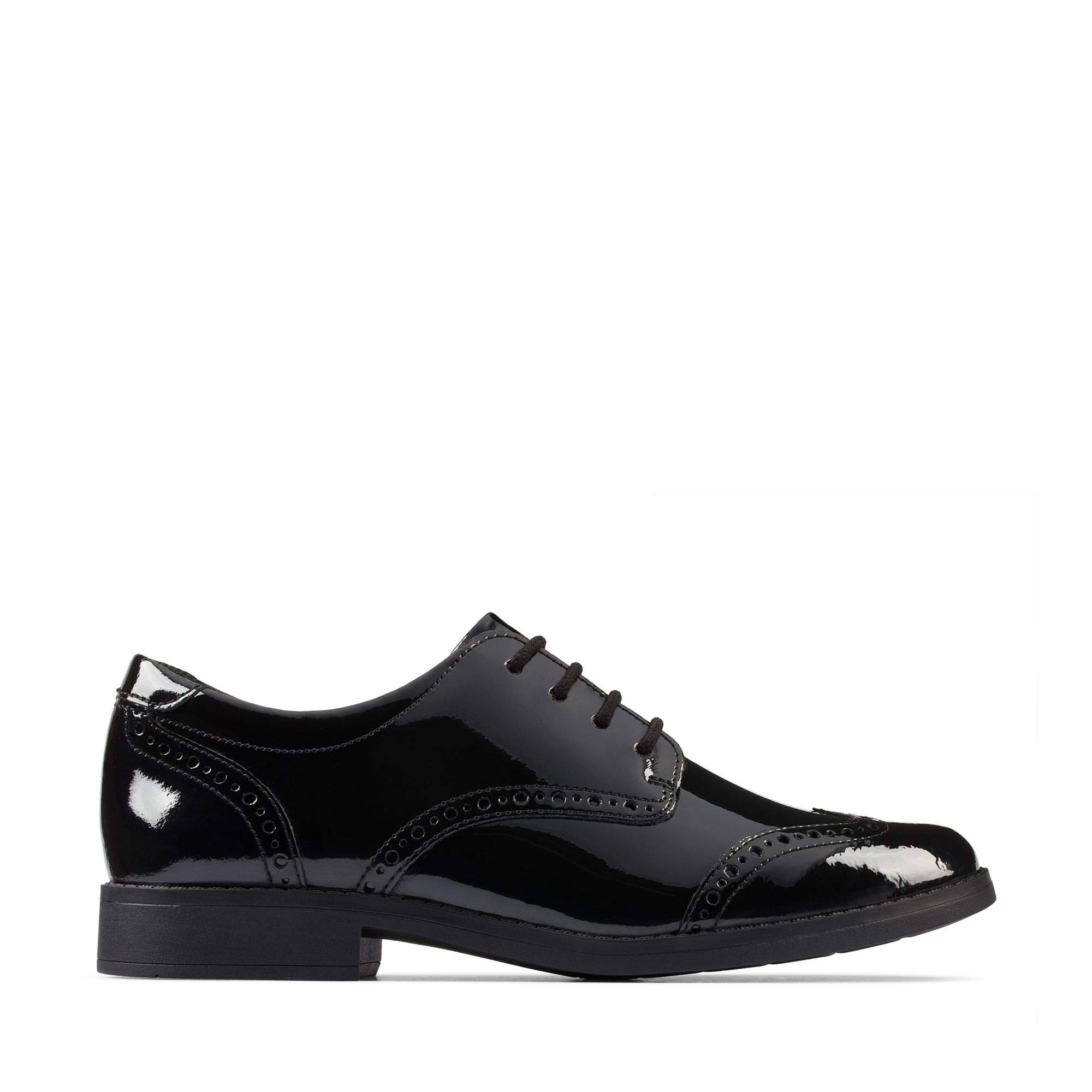 Scarpe Da Scuola Clarks Aubrie Craft Y - Taglia 3.5, Nero, In Pelle Con Suola In Gomma