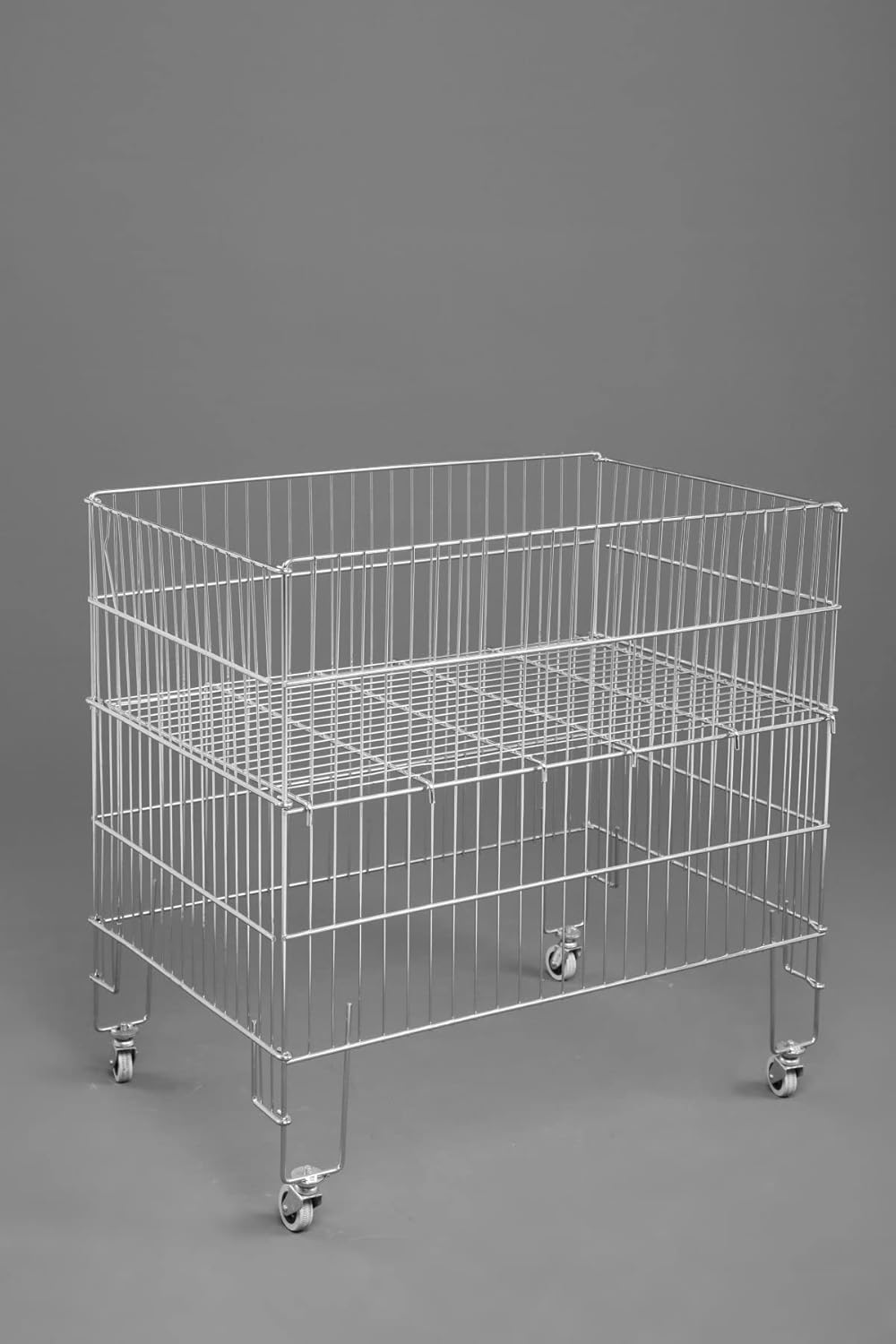ModernRaf Wire Laundry Cart with Wheels Wire Laundry