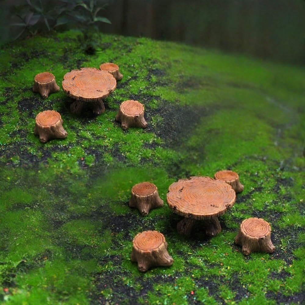XZJMY 10Pcs Garden Decor Statues,Resin Garden Furniture Ornaments,Mini Landscape Decoration for Home Outdoor Decoration