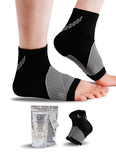 Manga de compresión para el tobillo, soporte elástico para aliviar la neuropatía y la fascitis plantar, calcetines para deportes, fútbol, correr,