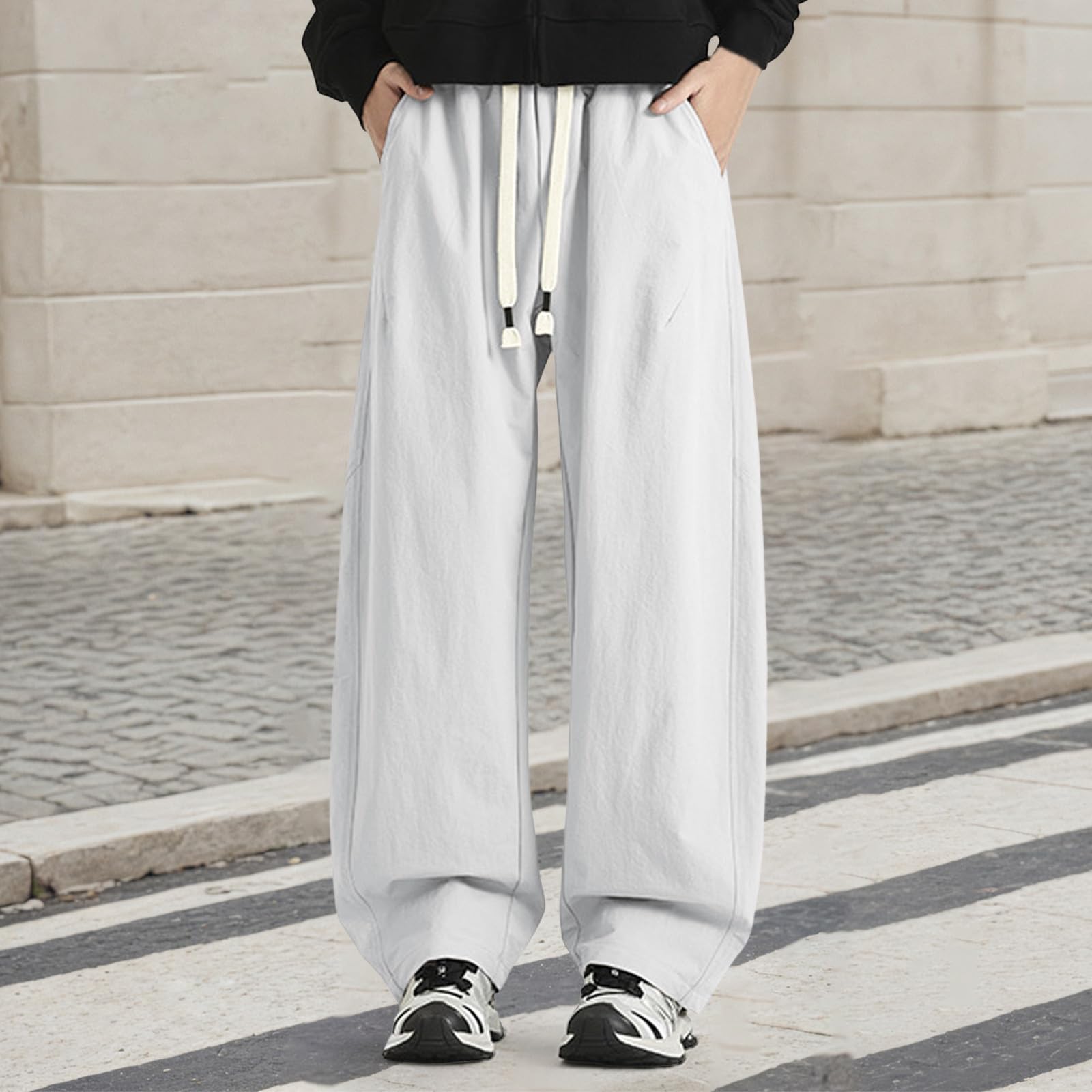 Jogginghose Herren Sporthose Mit Gummizug Cordhose Baggy Freizeithose Jogging Trainingshose atmungsaktiv Sommerhose, Oversize, Slim Fit Stoffhose flexibel Business & Freizeit - Bequeme Loungehose
