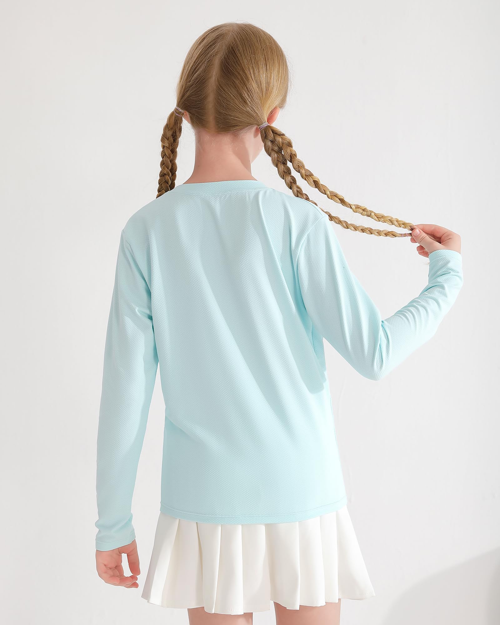 Angel season Rashguard für Mädchen, Schwimmshirt, langärmelig, Badeanzug, Mädchen, UV-Schutz, UV-Schutz, Teenager, Sonnenshirt, Rashguard-Top