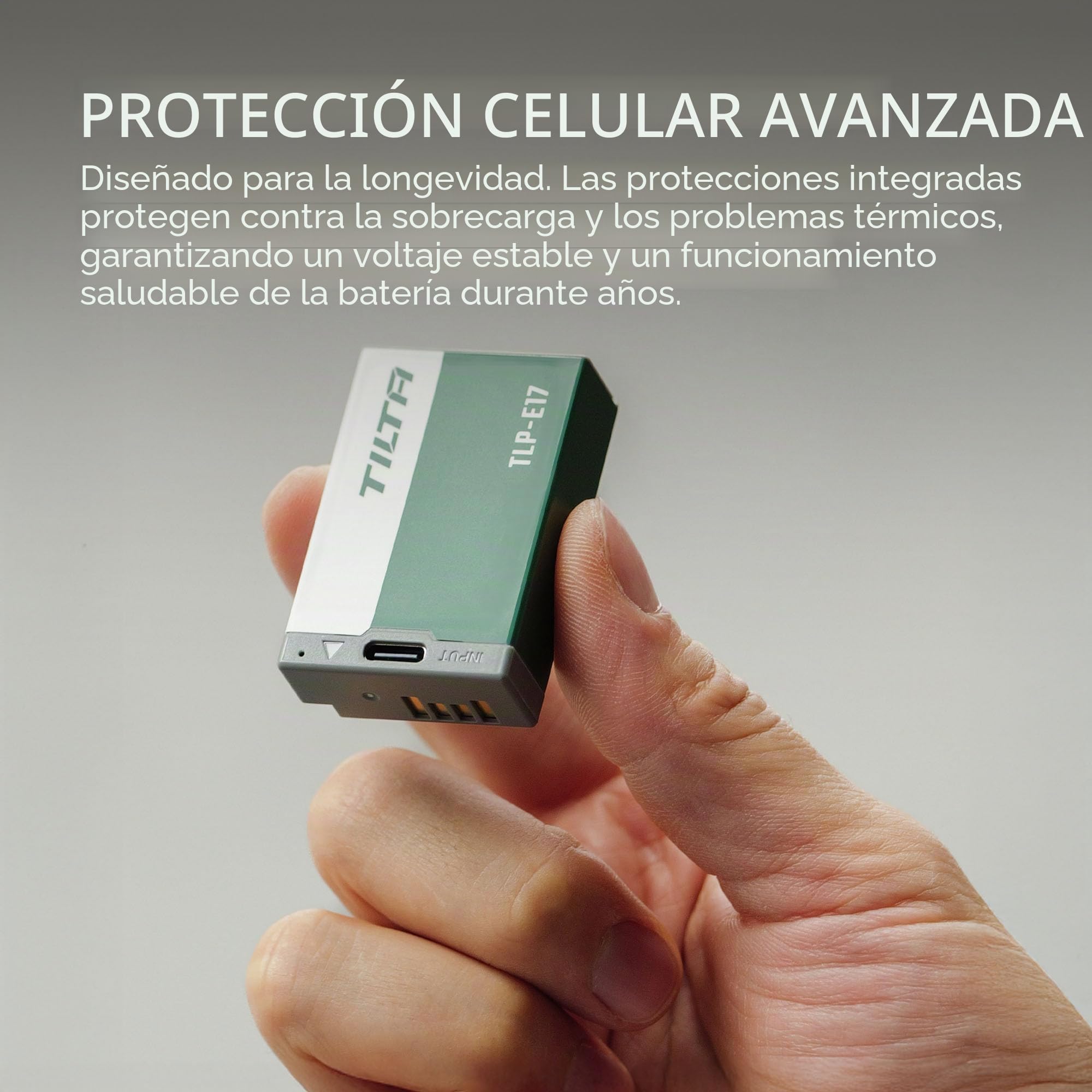 Batería Tilta LP-E17, USB-C R50 Compatible con Canon EOS R100 R50 RP R8 R10, Powershot V1, Rebel T8i T7i T6i T6s SL2 SL3 EOS M3, M5, M6, EOS 200D 77D 750D 760D Cámaras TLP-E17-FG